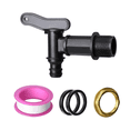 thumbnail image 1 of 3/4in Water Butt Tap Plastic Snap-Fit Hosepipe Rain Barrel Water Butts BSP Thread Replacement Water Tap with Brass Nut, 1 of 6