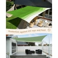 thumbnail image 4 of Sun Shade Sail 6.5x10Ft Watercolor Green and White Gradient Uv Block Sunshade Canopy Outdoor Shade Cover Rectangle Shade Cloth For Patio Garden Yard Deck Pergola, 4 of 6