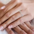 thumbnail image 4 of SZUL Women's 5/8 Carat TW Lab Grown Diamond Wedding Band in 14K White Gold, 4 of 6