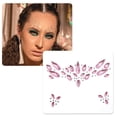 thumbnail image 4 of Unique Bargains Elegant Face Rhinestone Stickers for Concert and Halloween Events Pink, 4 of 5