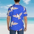 thumbnail image 6 of Birds Flying In The Sky Hawaiian Shirts For Men, Summer Short-Sleeve Relaxed-Fit Button-Down Shirts 3x-Large, 6 of 9