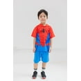 thumbnail image 5 of Marvel Spider-Man Hooded Athletic T-Shirt and Mesh Shorts Outfit Set Toddler to Big Kid, 5 of 5