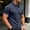 Navy, variant on Men Geometric Embossed Polo Shirt, Cooling Breathable Short Sleeve Lapel Collar 3 Button Business Casual Summer Top Size 3XL Navy