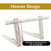 i-cool Sturdy Steel Solid Epoxy Heavy Duty, Foldable Wall Mounting Bracket Silver