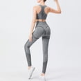 thumbnail image 4 of Bibifish Womens 2 Pc Sports Sets Black Racerback Crop Tops & Leggings Breathable Quick Dry Yoga Fitness Daily Cute Yoga Sports Sets, 4 of 4
