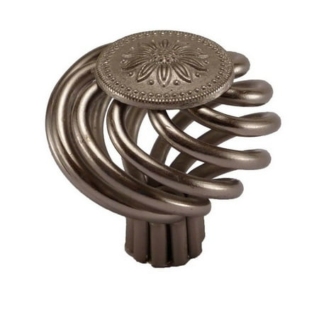 - Bird Cage Birdcage Flower Kitchen Cabinet Knobs Knob SN Nickel 35MM 1 3/8 895SN