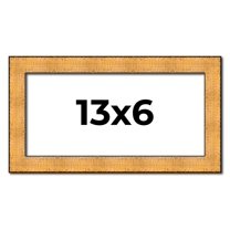 13x6 Frame Gold Rustic Solid Wood Picture Frame | 1.25 Inch Wide Moulding | Rustique Gold