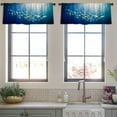 thumbnail image 3 of LALILO Kitchen Curtain Valance Fish Wide Angle Underwater Rod Pocket Window Curtain 52"x 18" Set of 2, 3 of 5