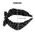 thumbnail image 2 of Unique Bargains 1 Pcs Hairband for Women Bowknot Headband with Bunny Ears Black 2.17 Inch Wide, 2 of 7