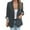 Dark Gray, variant on HomeDM Womens Work Office Blazers, Open Front One Button Long Sleeve Lapel Jackets Suit Blazer with Pockets, Blue