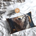 thumbnail image 5 of Fuzoiu Oil Painting Tribal Wolf Print Pillow Case with Hidden Zipper,Pillow Covers,Soft and Comfortable Pillowcase-14"x20", 5 of 6