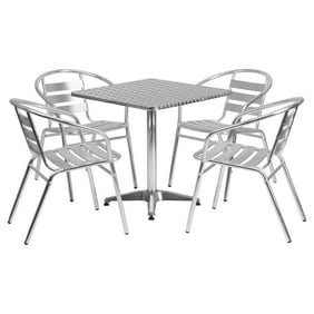 Flash Furniture Outdoor Patio Dining Set Aluminum Table With 4