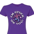 thumbnail image 2 of Marvel Spider-Man - Valentine I'm Stuck On You - Juniors Fitted Graphic T-Shirt, 2 of 4