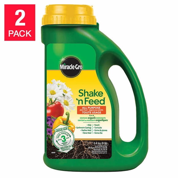 Miracle-Gro Shake N Feed All Purpose Plant Food / Fertilizer 2-pack