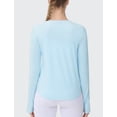 thumbnail image 2 of Dragon Fit Long Sleeve Workout Shirts for Women Athletic Crewneck Hiking Tops with Thumb Hole, 2 of 6