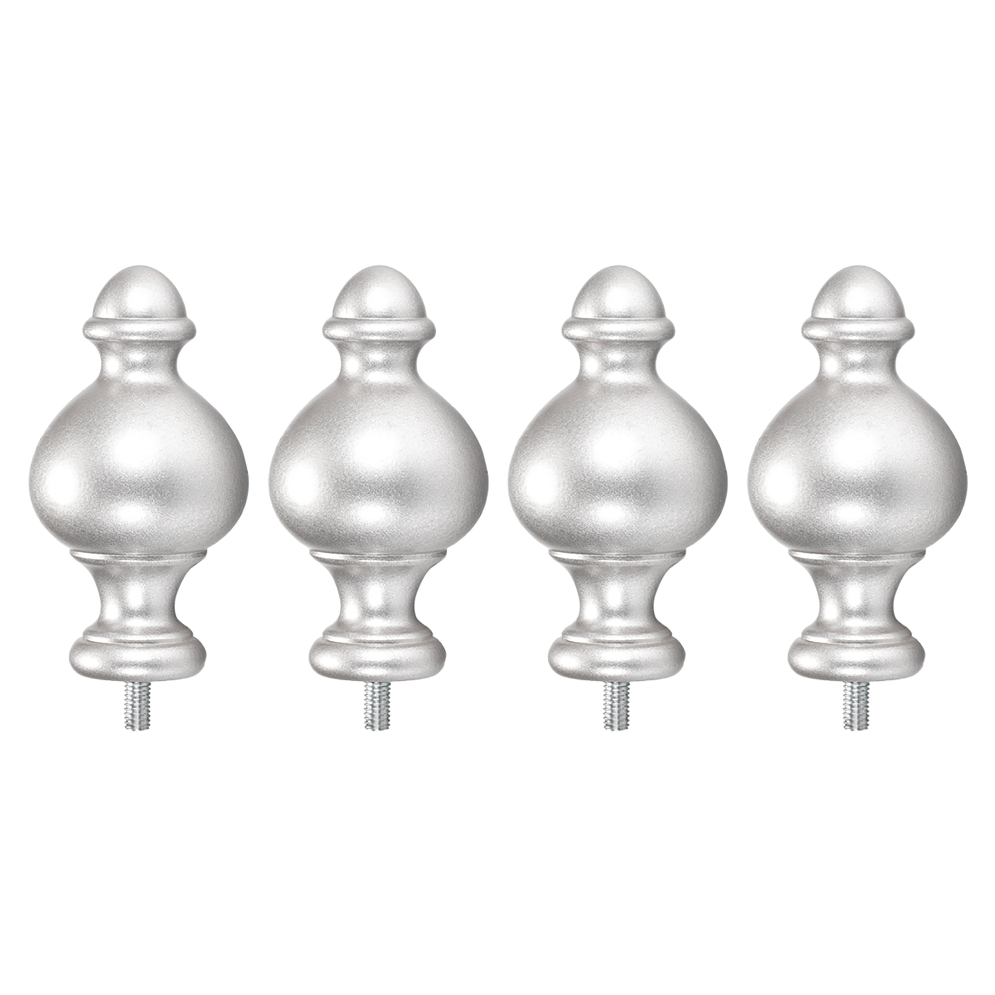 Curtain Rod Finials Plastic End,Fit For 14mm Diameter (Max.) Rod，Total