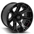 thumbnail image 3 of 22x12 4PLAY 4P70 Gloss Black w/ Brushed Face & Tinted Clear Wheel 8x180 (-44mm), 3 of 3
