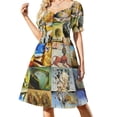 thumbnail image 1 of Vestido de manga corta de Salvador Dalí, elegante y chic, vestido de mujer de lujo, vestido de fiesta de noche para graduación., 1 of 7