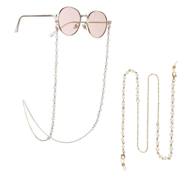 Fashion Anti-slip Women's Glasses Chains Pearl Beaded Glasses Lanyards  Sunglasses Chains Eyeglass Holder Strap Eyewear