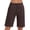 Chocolate Brown, variant on SPECIAL MAGIC Women 10" Inseam Scuba Bermuda Sweat Shorts, Soft Breathable and Stretchy, High-Waisted Elastic Waistband with Pockets