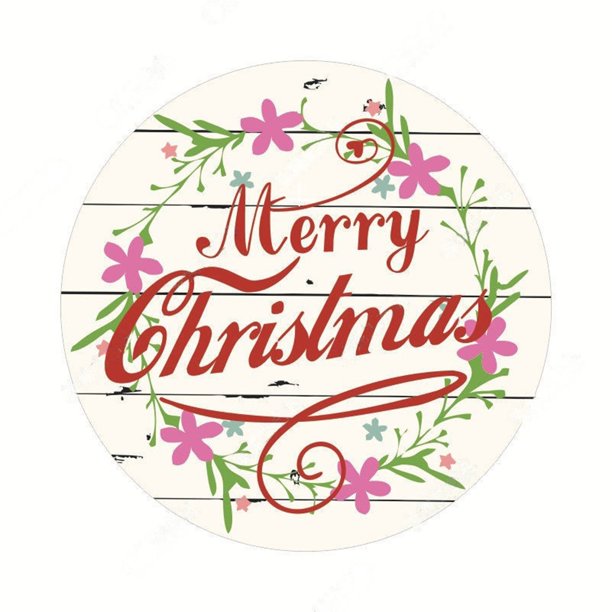 Árbol de Navidad de madera colgante de 15 x 15 cm, pieza de corte de madera, decoración circular, colgante para manualidades navideñas.