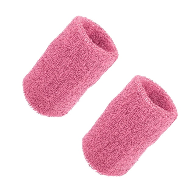 Muñequeras de Algodón Absorbente de Sudor Unique Bargains Rosa Claro 8x10cm