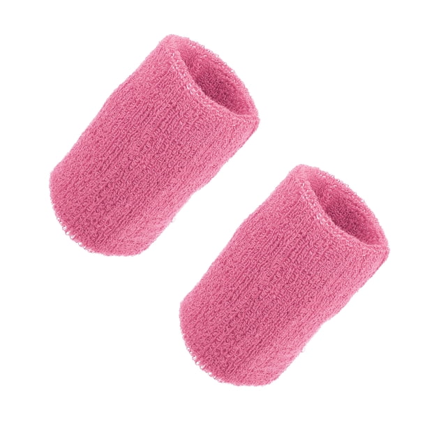 Muñequeras de Algodón Absorbente de Sudor Unique Bargains Rosa Claro 8x10cm