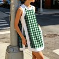 thumbnail image 6 of Short Sets Women 2 Piece Outfits Summer Crew Neck Tank Top and Shorts Set Sleeveless Cute Matching Sets Lounge Wear Green L, 6 of 7