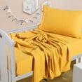 thumbnail image 1 of NTBAY 3 Pieces Washed Cotton Toddler Sheet Set, Ultra Soft Baby Bedding Sheet Sets, Ginger Yellow, 1 of 6