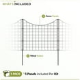 thumbnail image 5 of 25in H (5 Fence Panels) No Dig Easy Install Zippity Black Metal Fence, Decorative Fence Ideal for Garden Fencing For Dogs, Temporary Fence or Garden Fence Animal Barrier, WF29001, 5 of 8
