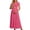 #1Hot Pink, variant on Women's Short Sleeve Maternity Dress Ruched Pregnancy Bodycon Dress Flowy Maxi Dresses