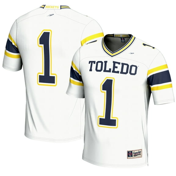Youth GameDay Greats #1 White Toledo Rockets Endzone Football Jersey