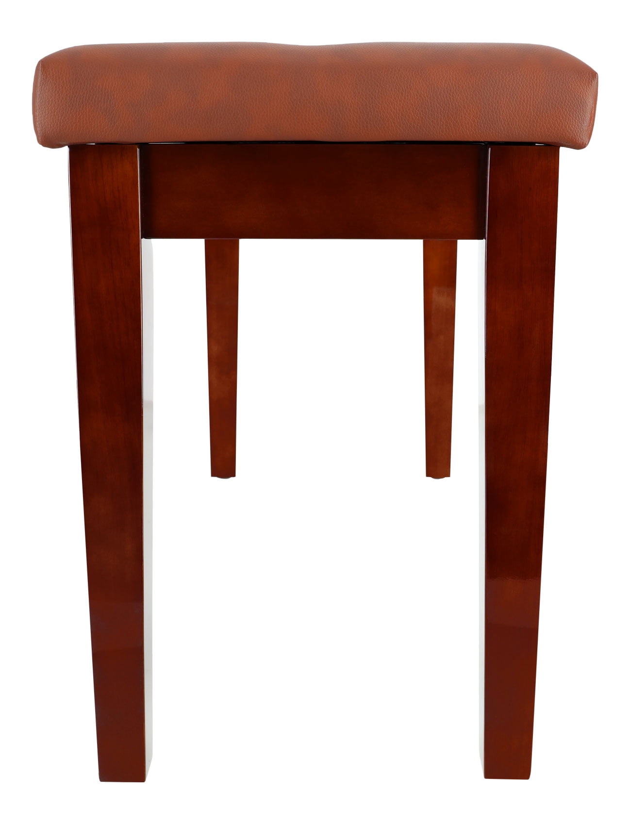 Rockville PB7 BROWN Premium Piano Bench w/Thailand Wood, Comfy Padding + Storage