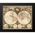 thumbnail image 2 of De Wit, Frederick 14x12 Black Modern Framed Museum Art Print Titled - World Map, 2 of 5
