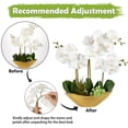 thumbnail image 4 of Flores Artificiales de Orquídeas Briful 43 cm Blancas con Maceta Dorada, 4 of 7