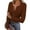 Coffee, variant on FDGIU ‌‌‌‌Women’s Long Sleeve Ribbed Henley Top - Slim Fit Button Down Blouse for Casual Outfits & Layering