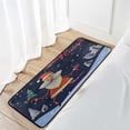 thumbnail image 7 of Dreamtimes Kitchen Rugs,Santa Claus Running with Christmas Tree Non Slip Washable Cushioned Carpets Polyester AntiFatigue Comfort Porch Floor Mat Christmas Decoration 39×20 in, 7 of 7