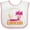 White and Pink, variant on Inktastic Cancun Mexico Sunset Girls Baby Bib