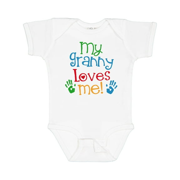 Inktastic My Granny Love Me Boys or Girls Baby Bodysuit