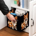 thumbnail image 5 of Pixel Dog Foldable Storage Baskets with Handle, 10.8"x10.5"x10.6" Cube Organizer - Large Capacity Storage Bin Cubes, 5 of 6