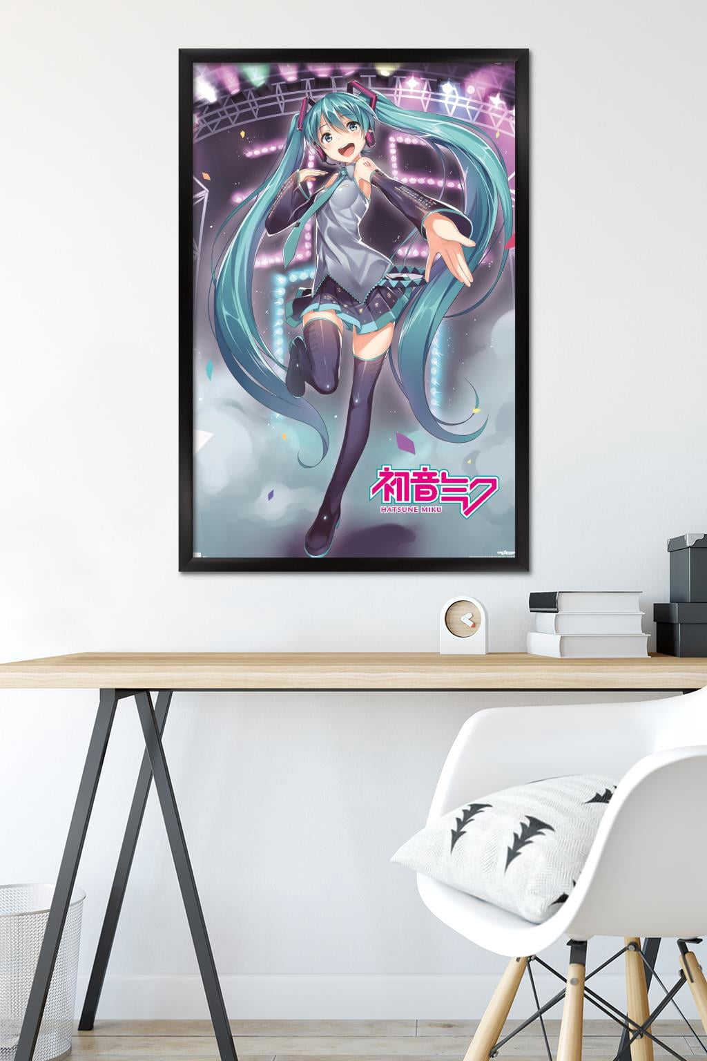 Hatsune Miku - Stage Lights Wall Poster, 22.375" x 34" Framed