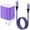 Purple, variant on Compatible with iPhone 17 16 15 Charger Block, 20W USB C Charger Fast Charging Block with 10ft Type C Cable USB C to C Charging Cords USB C Cable, Wall Charger Type C Charger USB C Block[White]