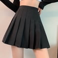 thumbnail image 2 of Minifalda negra, falda de tenis para mujer, Falda plisada de cintura alta, falda blanca Kawaii, pantalones cortos de tenis, faldas, uniforme escolar sólido para chica Tan Jianjun unisex, 2 of 2