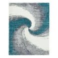 thumbnail image 3 of Unique Loom Soft Touch Shag Collection Area Rug - Selin (9' x 12' 2" Rectangle Turquoise/Gray), 3 of 7