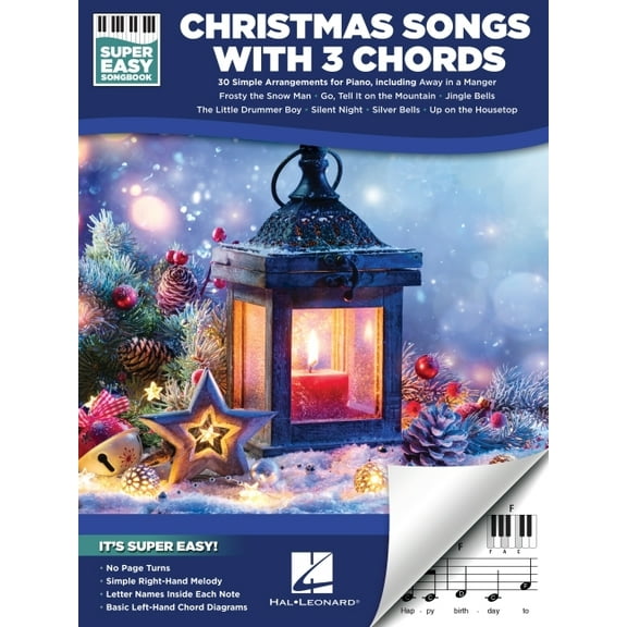 Christmas Songs with 3 Chords: Super Easy Songbook (Paperback)