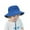 Blue, variant on Pitauce Baby Boys Girls Cotton Bucket Hat Toddler Wide Brim Sun Hat Summer Outdoor Beach UV Sun Protection Hats for Kids 0-6 Years
