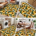 thumbnail image 5 of Sunflower Area Rugs 4'x6', Washable Small Throw Rugs for Office Bathroom, Vintage Spring Floral Botanical Yellow Green Indoor Outdoor Rug Non-Slip Low Pile Carpet Runner Reversible Floor Mats, 5 of 8