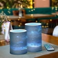 thumbnail image 6 of Flickering Flameless LED Candles set of 2 Battery Operated 18-Key Remotes Timer Halloween Fall Decor Bright Star in Sky D3''xH4''5'', 6 of 7