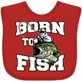 thumbnail image 3 of Inktastic Born to Fish Boys or Girls Baby Bib, 3 of 4