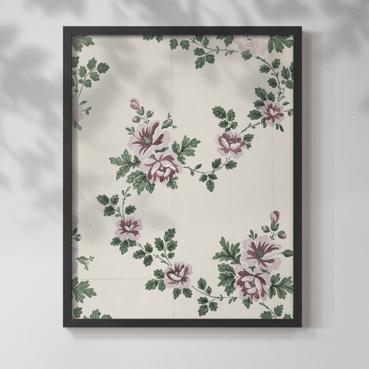 Vintage Abstract Print LXXX - 14in. x 11in. Vintage Framed Print in Black Wood Frame